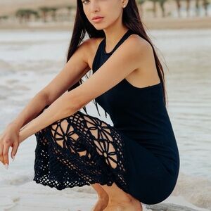 Torn by Ronny Kobo Nina Midi Dress Black